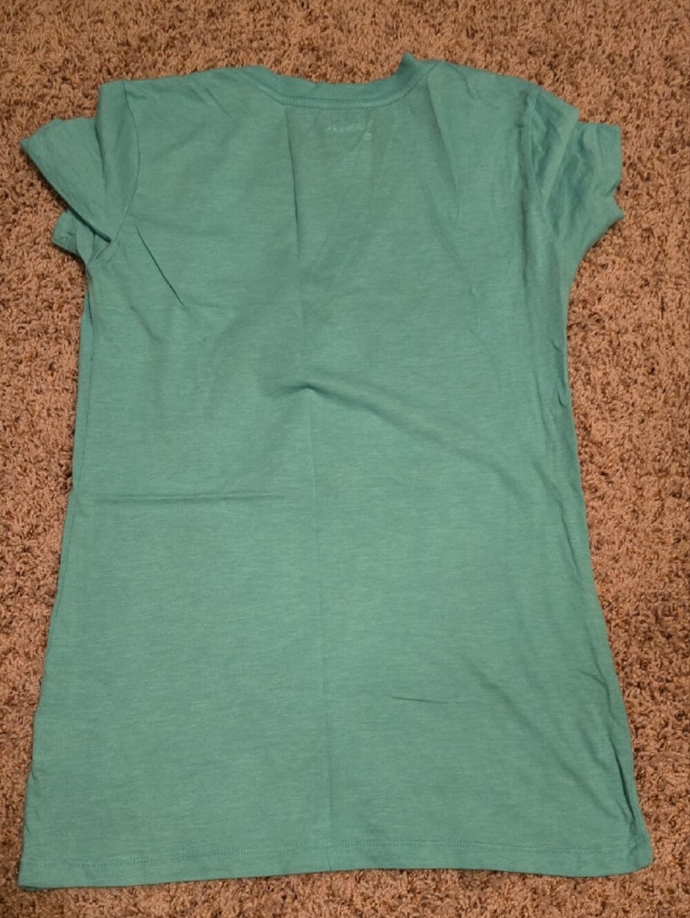 Hurley Teal Short Sleeve V-Neck Tee with Sunset Logo - Picture 3 of 3